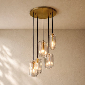 LACOURT GLASS CLUSTER CHANDELIER