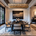 Dhiara Smoke Glass Rectangular Chandelier - lampmodern