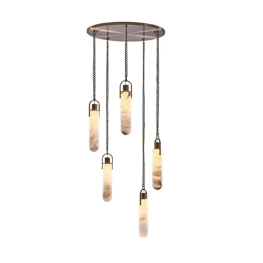 Dome Chain Alabaster Chandelier - lampmodern