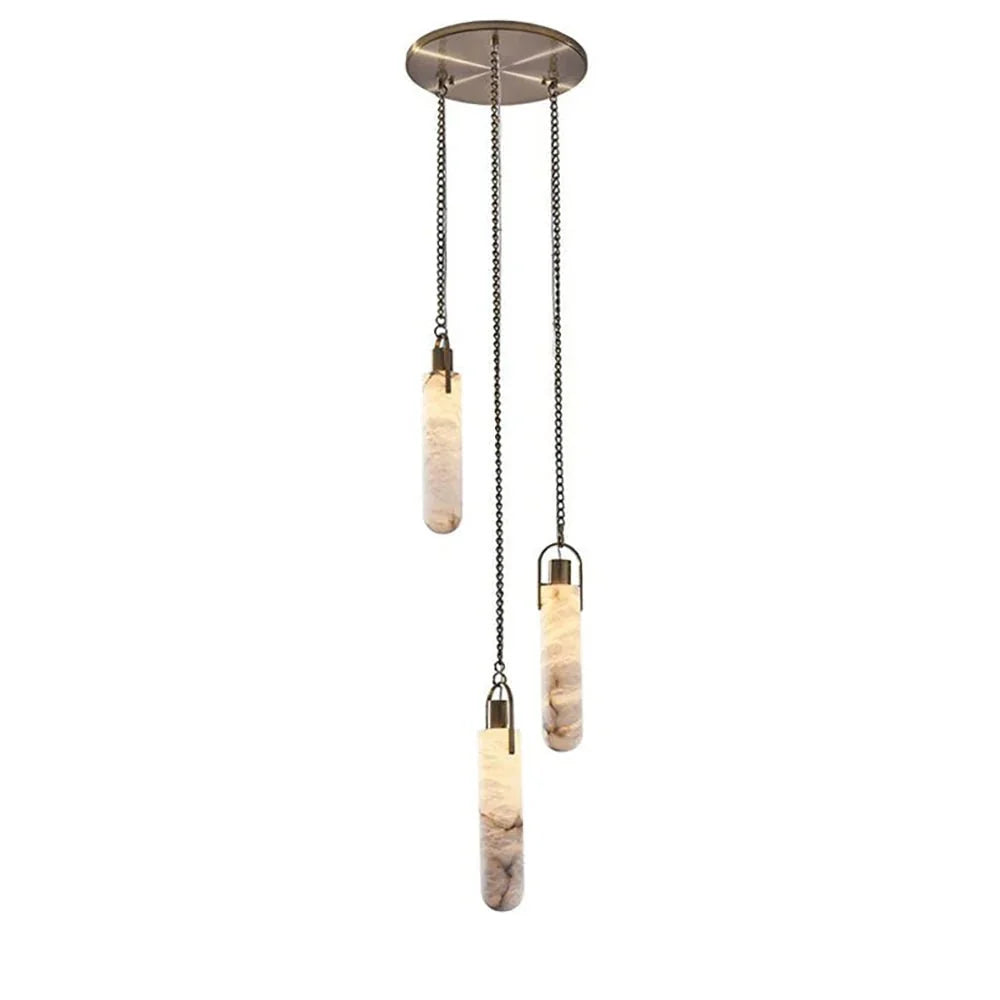 Dome Chain Alabaster Chandelier - lampmodern