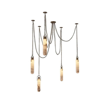Dome Chain Alabaster Chandelier - lampmodern