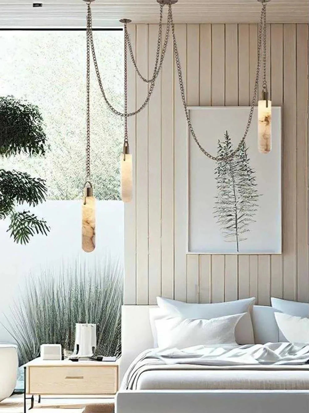 Dome Chain Alabaster Chandelier - lampmodern