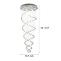 Double Spiral Three Step Dimming LED Modern Staircase Chandelier - lampmodern