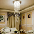 Double Spiral Three Step Dimming LED Modern Staircase Chandelier - lampmodern