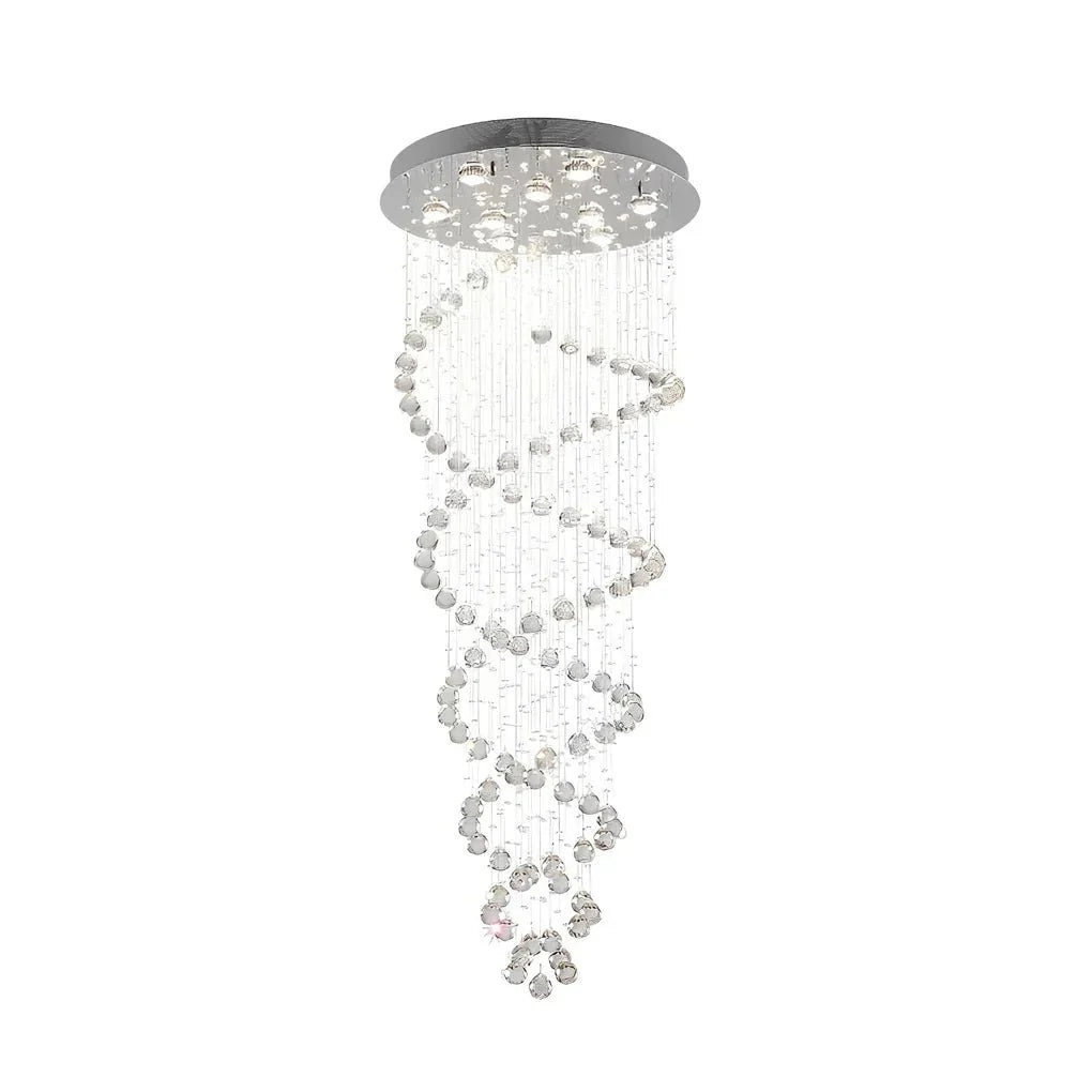 Double Spiral Three Step Dimming LED Modern Staircase Chandelier - lampmodern