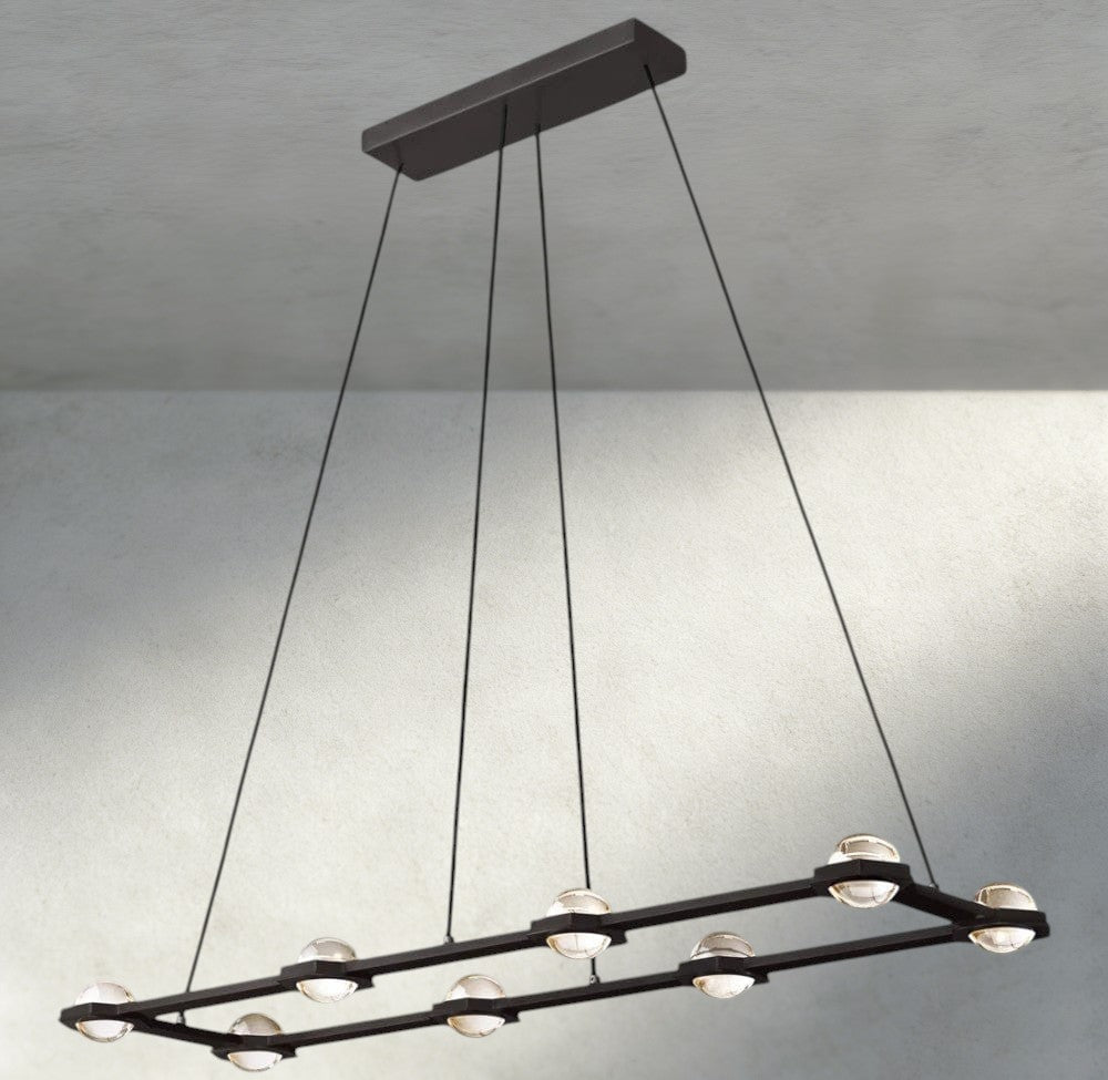 Ecletant Rectangular Chandelier 54", 72" - lampmodern