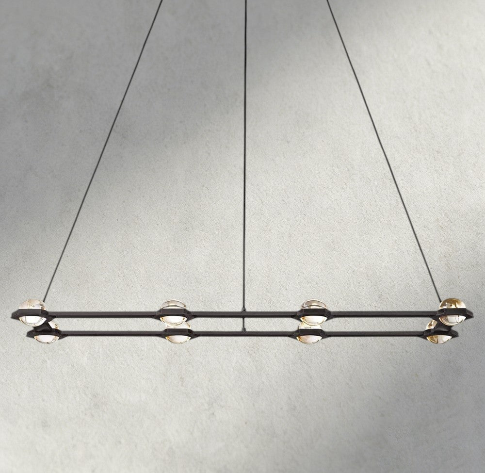 Ecletant Rectangular Chandelier 54", 72" - lampmodern