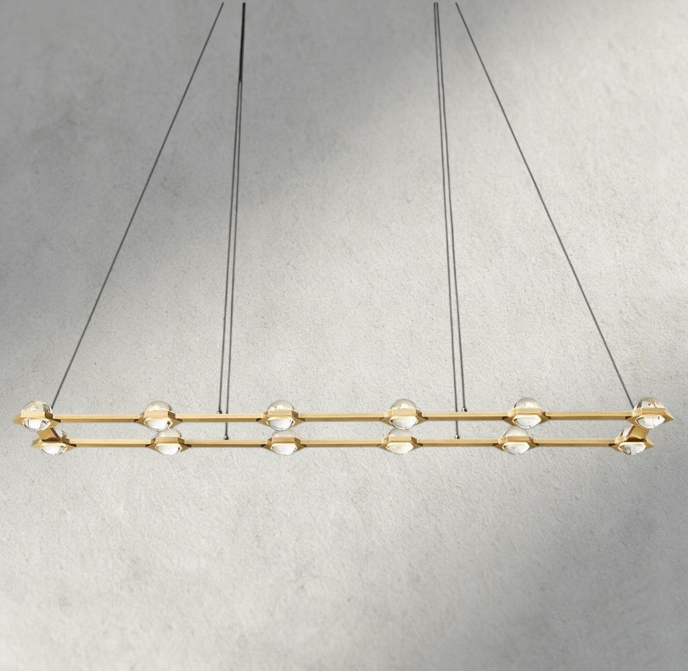 Ecletant Rectangular Chandelier 54", 72" - lampmodern