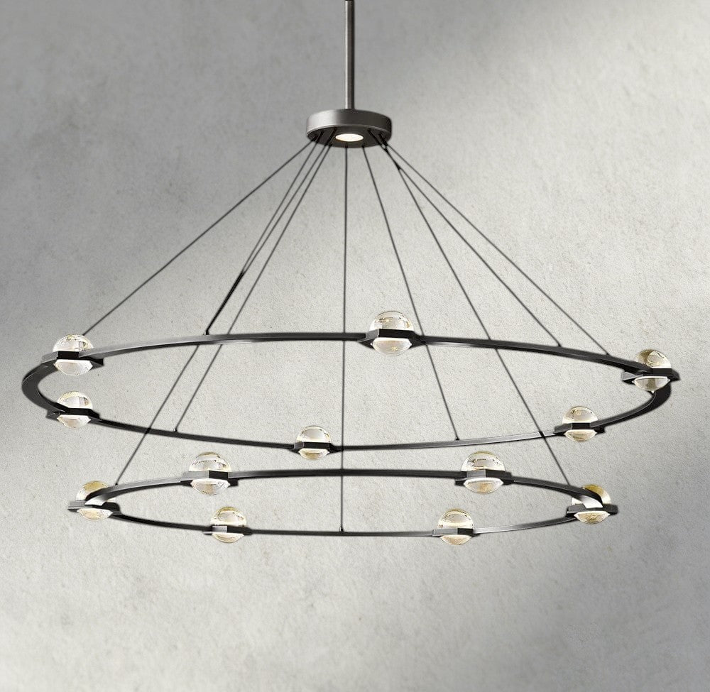 Ecletant Round Chandelier 36", 48", 60", Two - Tied 60" - lampmodern
