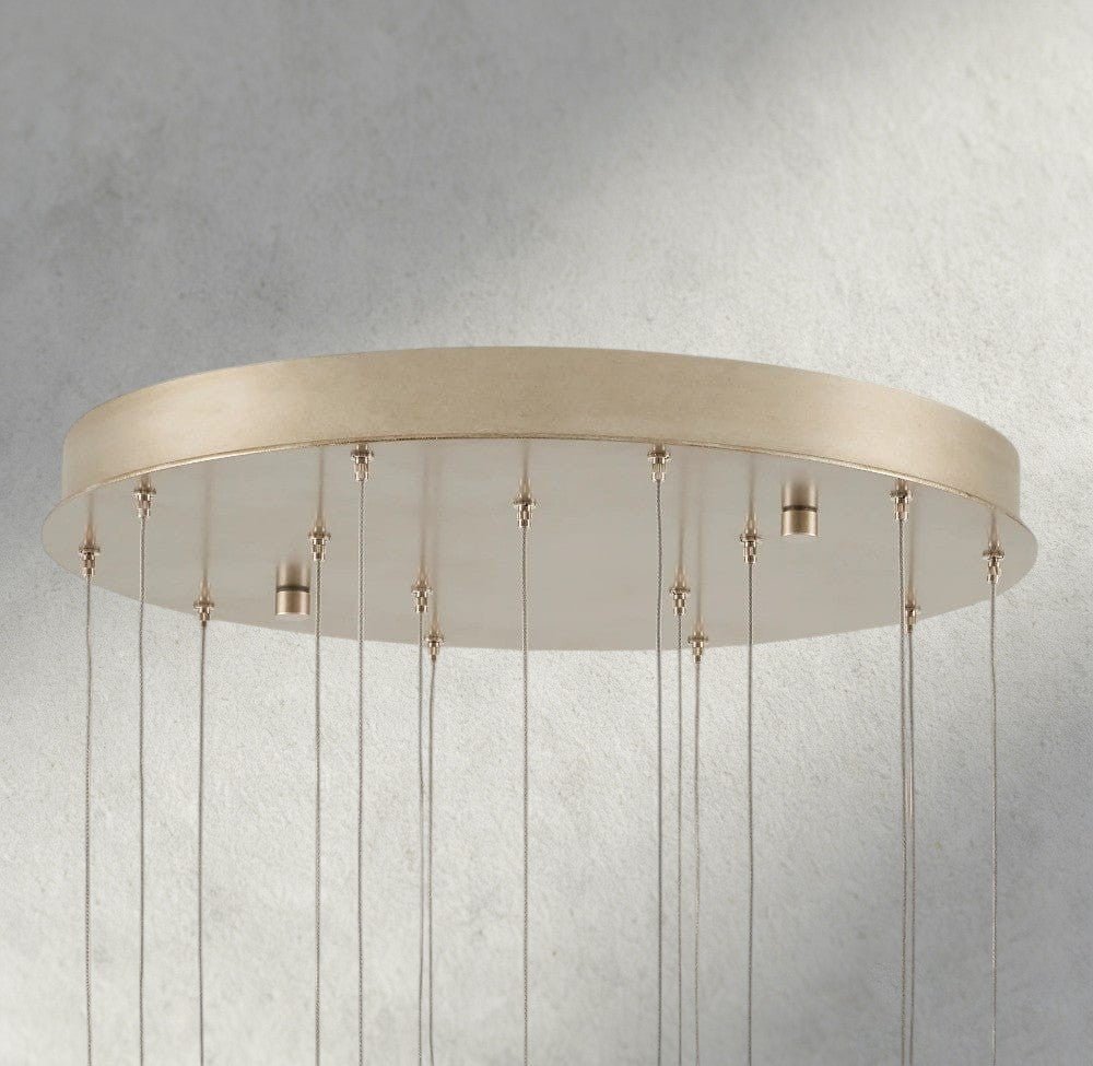 Edda Round Glass Chandelier 23", 35" - lampmodern