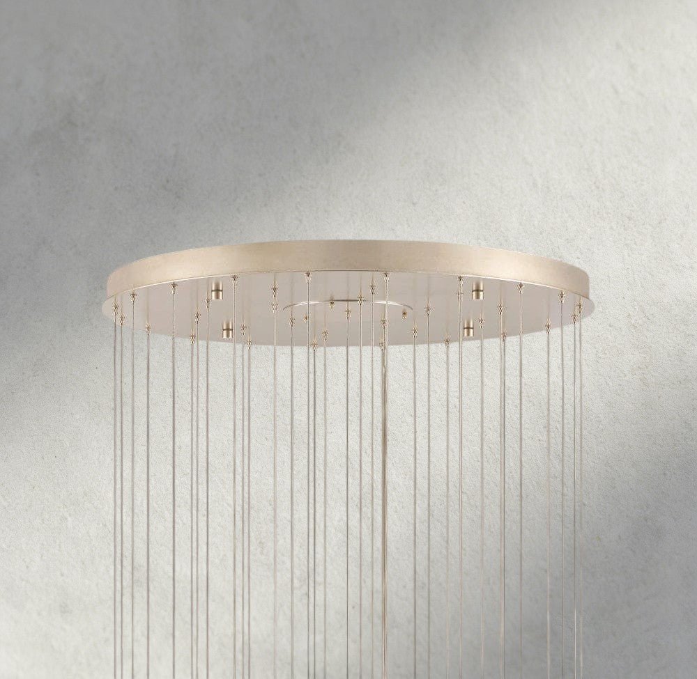 Edda Round Glass Chandelier 23", 35" - lampmodern