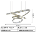 Elegant Restaurant Rings Crystal Chandelier Foyer Living Room Ceiling Pendant Light Fixture - lampmodern