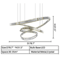 Elegant Restaurant Rings Crystal Chandelier Foyer Living Room Ceiling Pendant Light Fixture - lampmodern