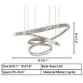 Elegant Restaurant Rings Crystal Chandelier Foyer Living Room Ceiling Pendant Light Fixture - lampmodern