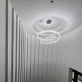 Elegant Restaurant Rings Crystal Chandelier Foyer Living Room Ceiling Pendant Light Fixture - lampmodern