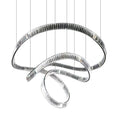Elegant Restaurant Rings Crystal Chandelier Foyer Living Room Ceiling Pendant Light Fixture - lampmodern