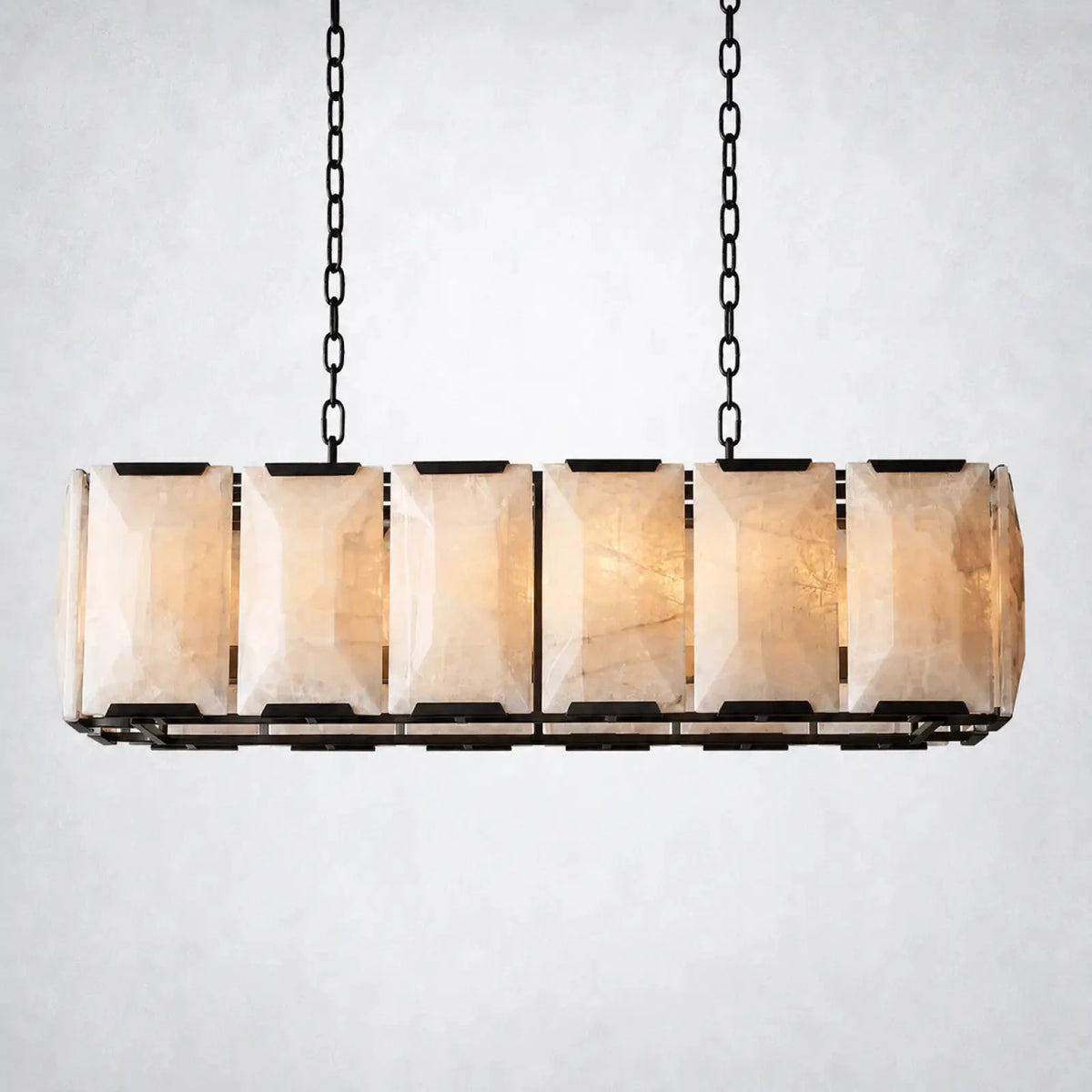 Ellington Alabaster Rectangular Chandelier 42’’ - Chandelier