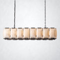 Ellington Alabaster Rectangular Chandelier 54’’ - Matte Black - Chandelier