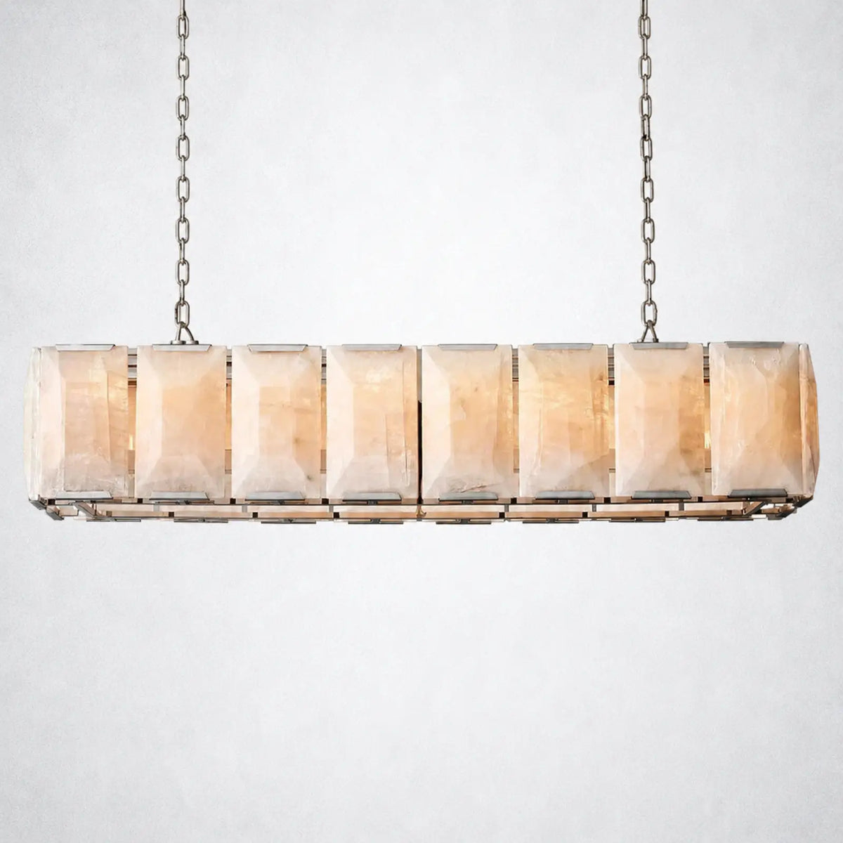 Ellington Alabaster Rectangular Chandelier 54’’ - Polished Nickel - Chandelier