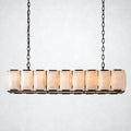 Ellington Alabaster Rectangular Chandelier 62’’ - Matte Black - Chandelier