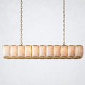 Ellington Alabaster Rectangular Chandelier 74’’ - Lacquered Brass - Chandelier