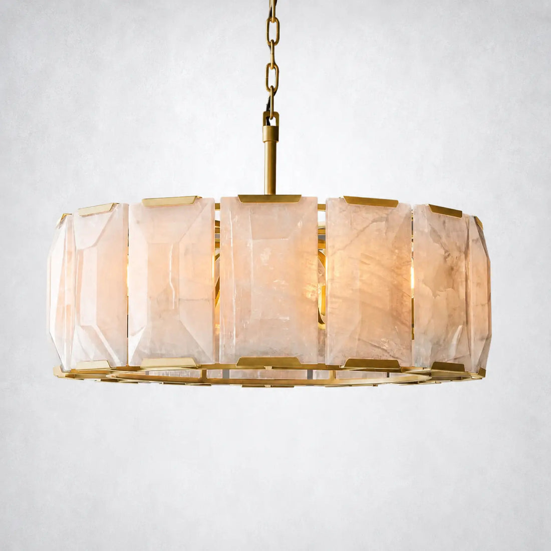 Ellington Alabaster Round Chandelier 31’’ - Matte Black - Chandelier
