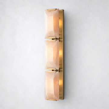 Ellington Alabaster Triple Sconce - Lacquered Brass - Wall Sconce
