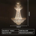 Empire Extra Large French Classic Multi - tiered Crystal Chandelier - lampmodern
