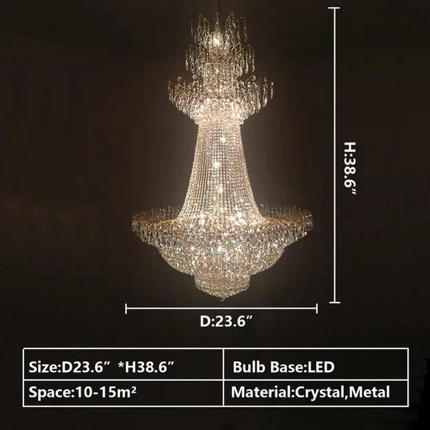 Empire Extra Large French Classic Multi - tiered Crystal Chandelier - lampmodern