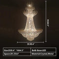 Empire Extra Large French Classic Multi - tiered Crystal Chandelier - lampmodern