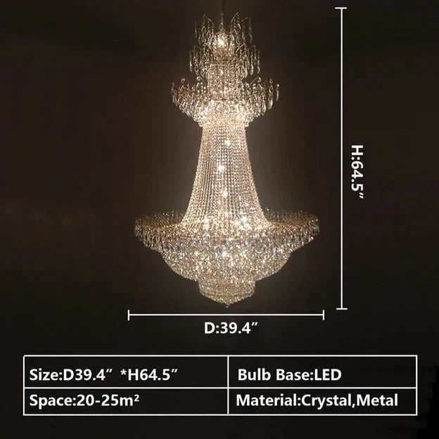 Empire Extra Large French Classic Multi - tiered Crystal Chandelier - lampmodern