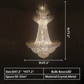 Empire Extra Large French Classic Multi - tiered Crystal Chandelier - lampmodern