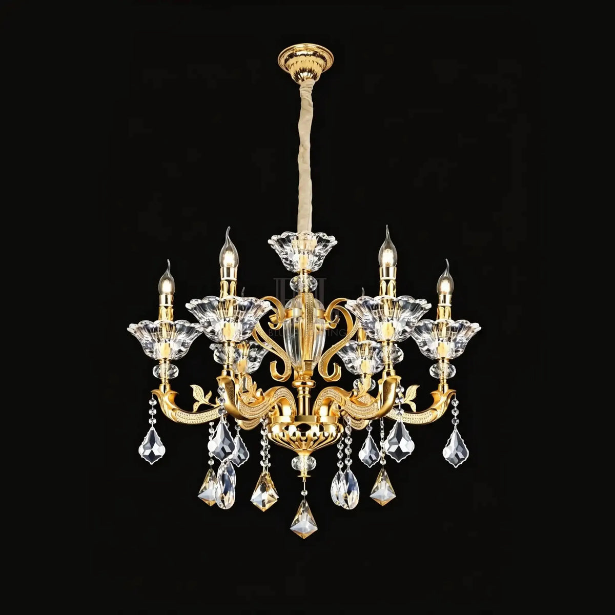 Eternal Baroque Revival Chandelier Series with Diamond - Inspired Crystal - Studded Light Arms - 6 Lights/D28.35"*H24.80"(D72cm*H63cm)Warm Lightlampmodern