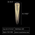 Extra Large Affordable Luxury Tiered Tassel Watefall Crystal Chandelier for Spiral Staircase/Villa/Hotel Lobby/Foyer - lampmodern