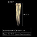 Extra Large Affordable Luxury Tiered Tassel Watefall Crystal Chandelier for Spiral Staircase/Villa/Hotel Lobby/Foyer - lampmodern