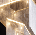 Extra Large Art Multi - tier Aluminum Chain Tassel Chandelier for High - Ceiling Room - lampmodern