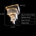 Extra Large Art Multi - tier Aluminum Chain Tassel Chandelier for High - Ceiling Room - lampmodern