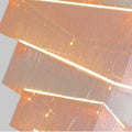 Extra Large Art Multi - tier Aluminum Chain Tassel Chandelier for High - Ceiling Room - lampmodern