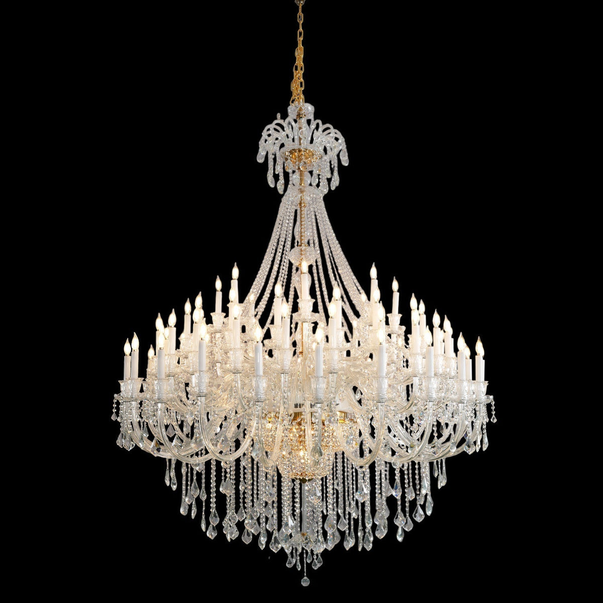 Extra Large Classic Traditional Crystal Chandelier 60/72/90 Lights for Hotel, Showroom, Foyer , Wedding Hall,Coffee Shop - lampmodern
