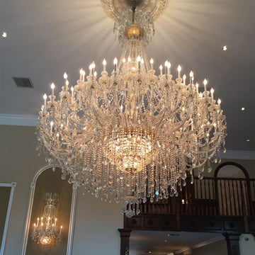 Extra Large Classic Traditional Crystal Chandelier 60/72/90 Lights for Hotel, Showroom, Foyer , Wedding Hall,Coffee Shop - lampmodern
