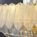 Extra Large Crystal Feather Style Chandelier Long Foyer Staircase Ceiling Lighting Fixture For Living Room - lampmodern