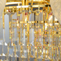 Extra Large Crystal Feather Style Chandelier Long Foyer Staircase Ceiling Lighting Fixture For Living Room - lampmodern