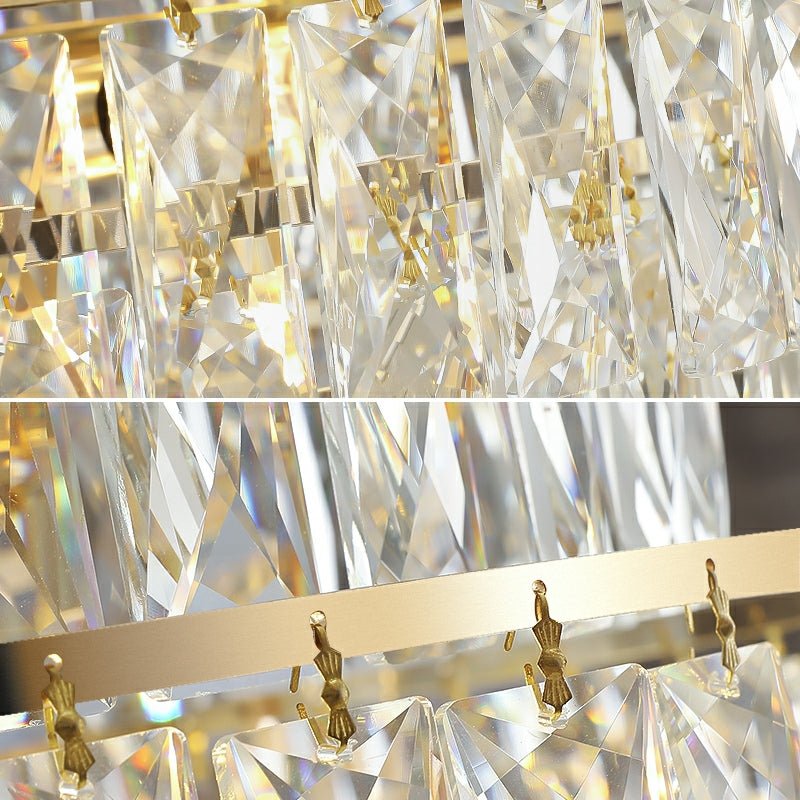 Extra Large Decorative Crystal Chandelier Foyer Hall Ceiling Light Fixture For Staircase In Gold/ Chrome - lampmodern