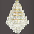 Extra Large Decorative Crystal Chandelier Foyer Hall Ceiling Light Fixture For Staircase In Gold/ Chrome - lampmodern