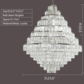 Extra Large Decorative Crystal Chandelier Foyer Hall Ceiling Light Fixture For Staircase In Gold/ Chrome - lampmodern