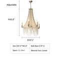 Extra Large European Crystal Beaded Chandelier Candle Light for Stairs / Duplex / Villa - lampmodern