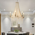 Extra Large European Crystal Beaded Chandelier Candle Light for Stairs / Duplex / Villa - lampmodern