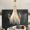 Extra Large European Crystal Beaded Chandelier Candle Light for Stairs / Duplex / Villa - lampmodern