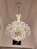 Extra Large European - style Multi - layers Candle Luxury Crystal Chandelier Gold Art Foyer/Staircase Decorative Light Fixture - lampmodern
