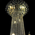 Extra Large European - style Multi - layers Candle Luxury Crystal Chandelier Gold Art Foyer/Staircase Decorative Light Fixture - lampmodern